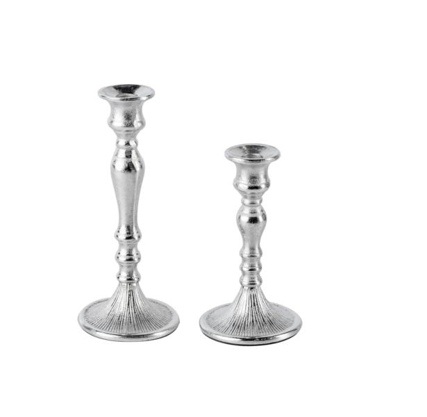 KATHRIN_BARNETZKE_Noll-191122-89 Kerzenständer Silber 2er Set aus Metall