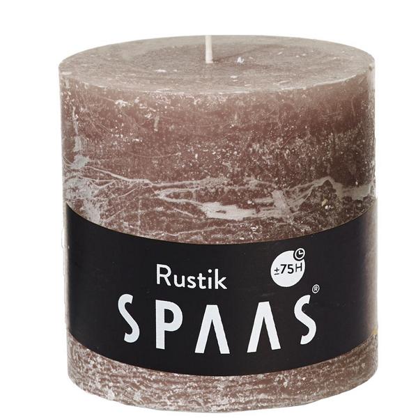 Stumpenkerze Taupe Rustic 10x10 cm