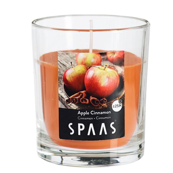 Spaas_5411708156022_0500220-181_ProductPhoto_HRes_ListSearch_1 Duftkerze in Glas Apfel Zimt 25H