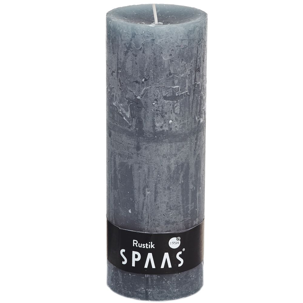 Spaas_5411708119300_0633204-604_ProductPhoto_HRes_ListSearch_1 Stumpenkerze Grau Rustic 19x7 cm