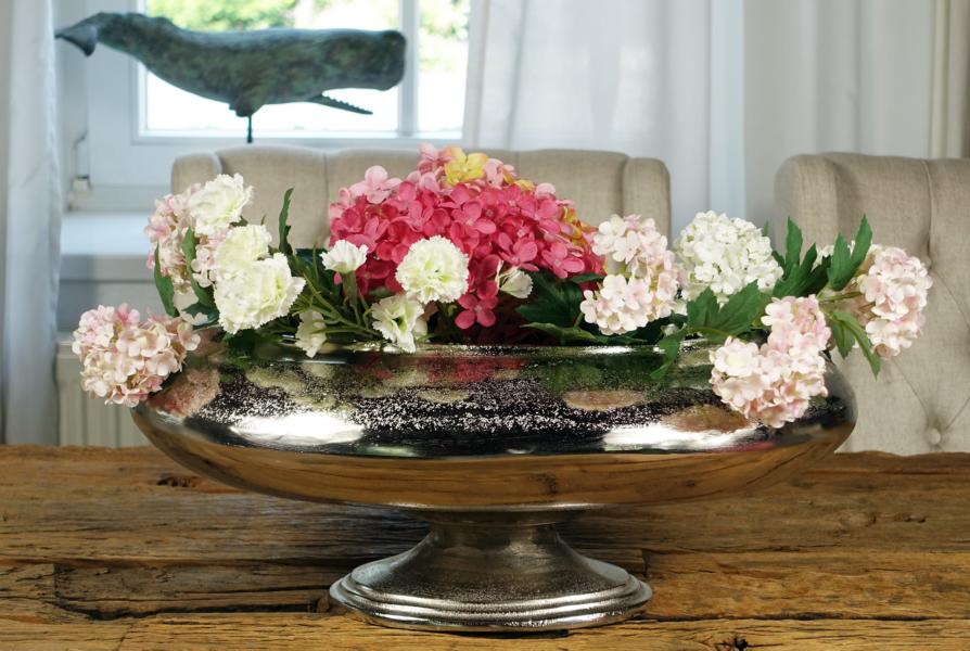 Vase-Oval-Aluminium-Silber-MN-VA-1011-3 Vase Oval Aluminium Silber XXL 50 cm