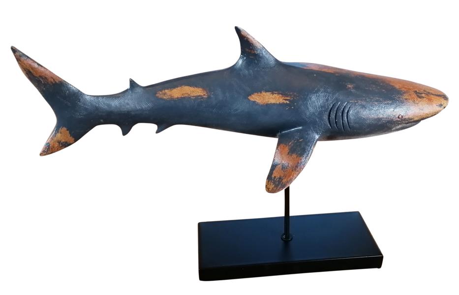 Hai-Figur-Standfu-Deko-MN-MT-9014 Deko Hai Maritime Statue