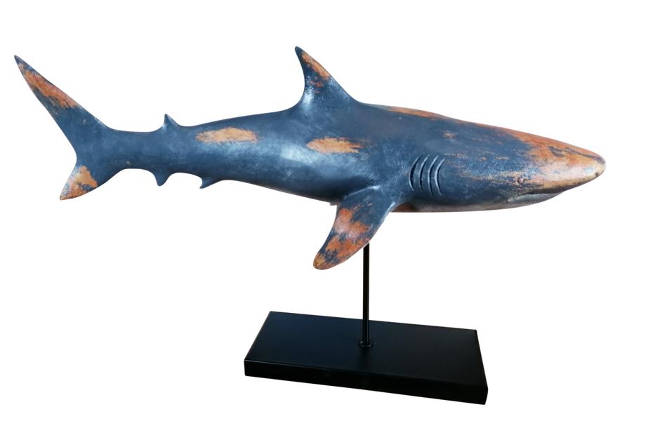 Hai-Figur-Standfu-Deko-MN-MT-9014-8 Deko Hai Maritime Statue