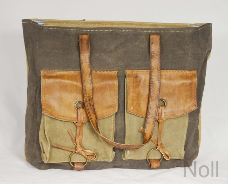 356c769de7220057b73e8b51666 Handtasche Canvas mit Lederapplikationen 2 Außentaschen