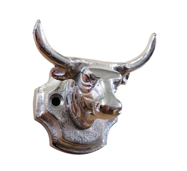 Wandhaken-Haken-Stierkopf-Silber-Aluminium-MN-WD-3026-45fe307098e296 Wandhaken Stierkopf Silber 3er, 5er oder 10er Set