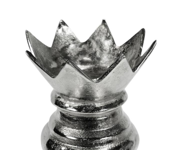 Schachfigur Groß als Deko in Silber aus Aluminium (Metall)
