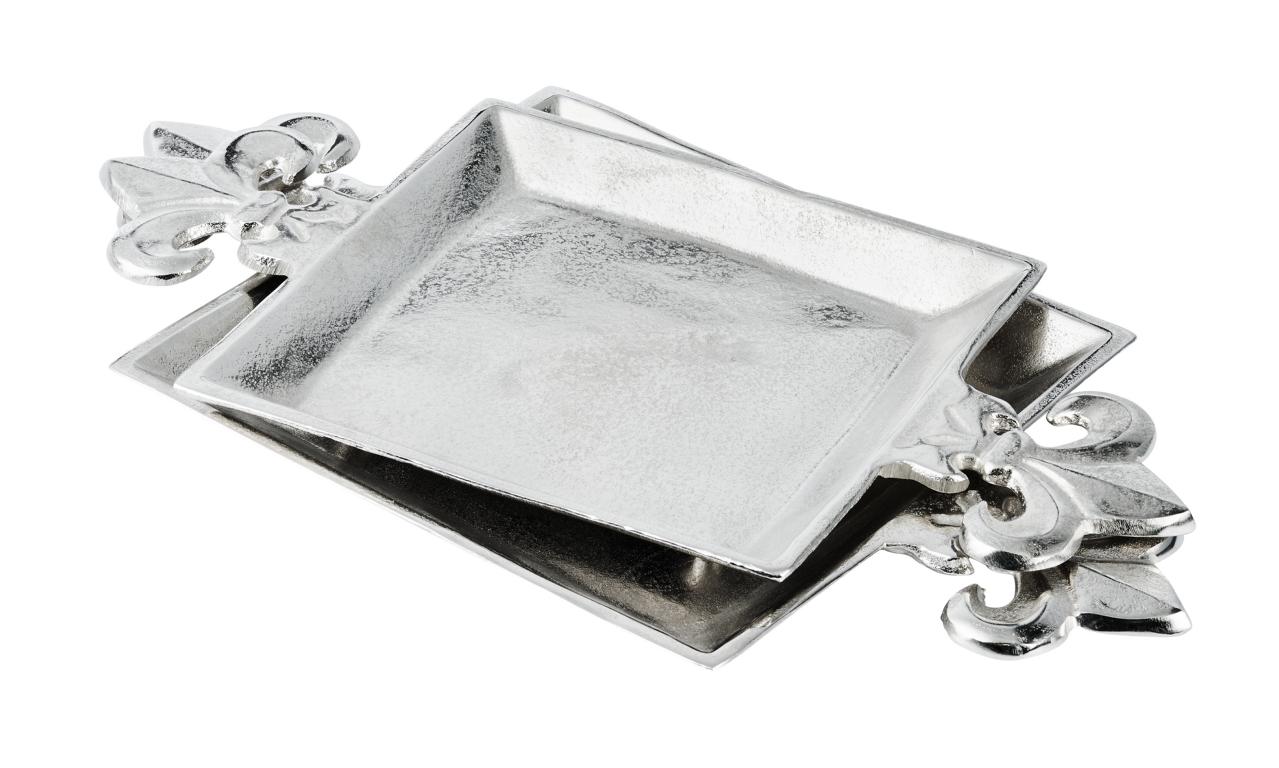 Tablett_Lilie_quadratisch_07_1 Schale Tablett Lilie Silber aus Metall