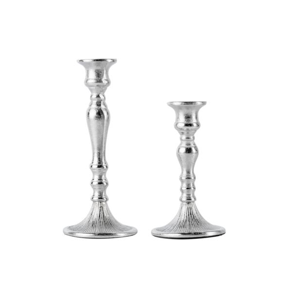 KATHRIN_BARNETZKE_Noll-191122-90 Kerzenständer Silber 2er Set aus Metall