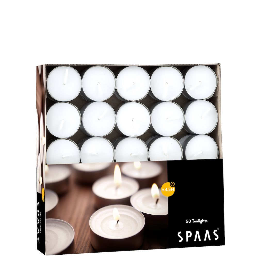 Spaas_5411708089221_0327003-000_ProductPhoto_HRes_ListSearch_1 Teelichter 50er Pack 4,5 h