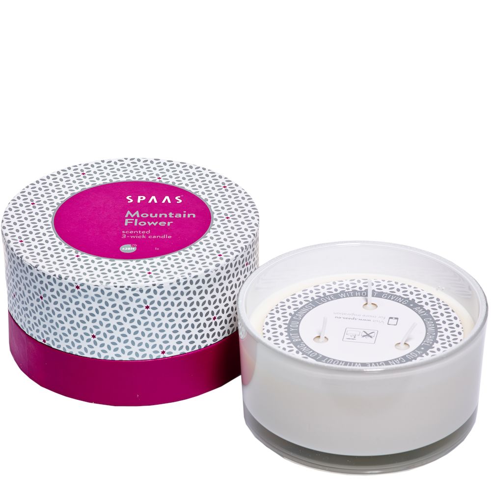 Spaas_5411708144395_0500176-001_ProductPhoto_HRes_ListSearch_2 Duftkerze in Glas und Geschenkdose "Mountain Flower"