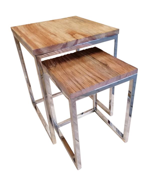 Tisch-2er-Set-Couchtisch-Silber-Holz-MN-MB-7012-12