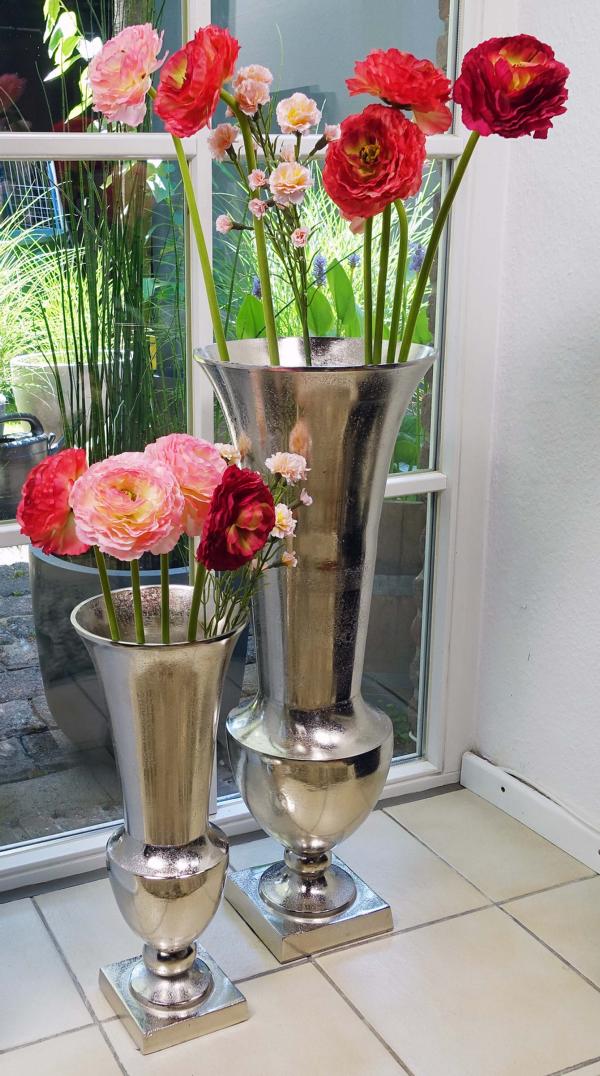 Vase-Silber-Auminium-XXL-und-XXL-MN-VA-1014-MN-VA-1015-7 Bodenvase XXL Aluminium Silber 52 cm / 80 cm