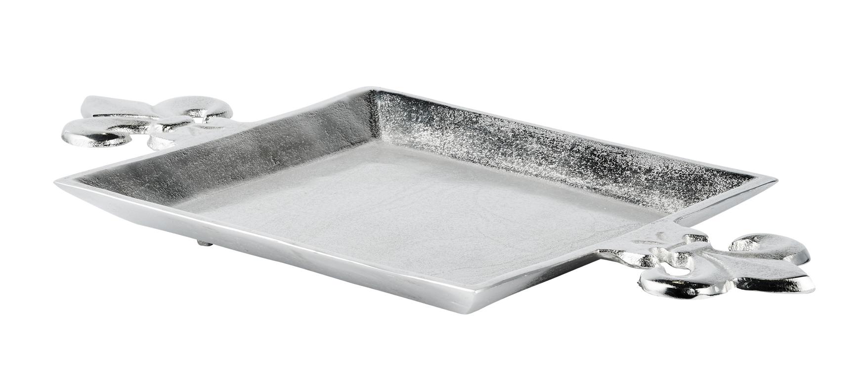 Tablett_Lilie_quadratisch_03_1 Schale Tablett Lilie Silber aus Metall