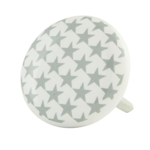 12757baffeb1cea7 Möbelknauf Keramik Clayre & Eef Weiß Sterne Ø4 cm