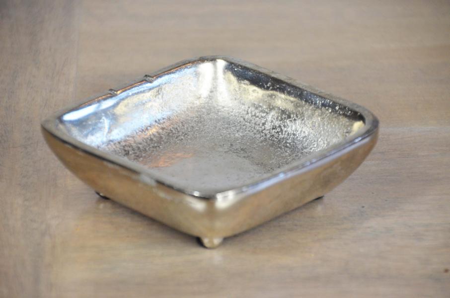 Kleine-Schale-von-Colmore Schale Colmore Aluminium Eckig Silber