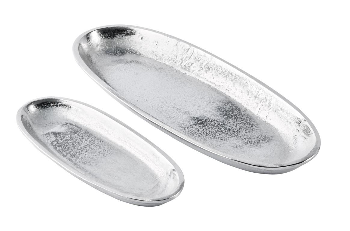Schalen_oval_0160a66bbf0b352 Schale Silber aus Metall im 2er Set