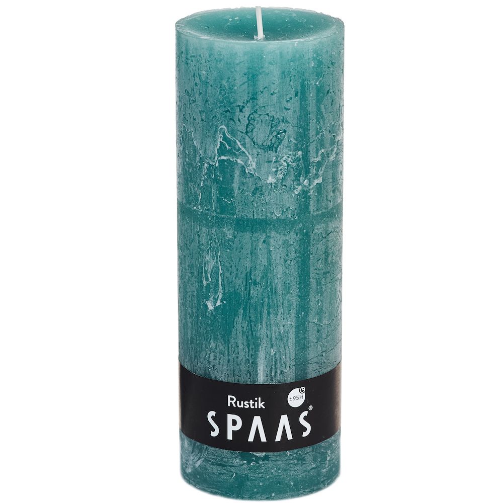Spaas_5411708157647_0633204-191_ProductPhoto_HRes_ListSearch_1 Stumpenkerze Grün Rustic 19x7 cm