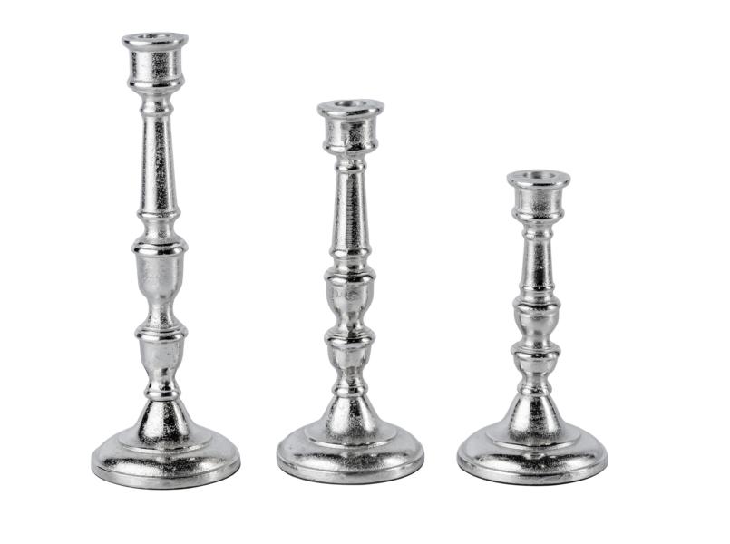 KATHRIN_BARNETZKE_Noll-191122-2 Kerzenständer Silber 3er Set aus Metall