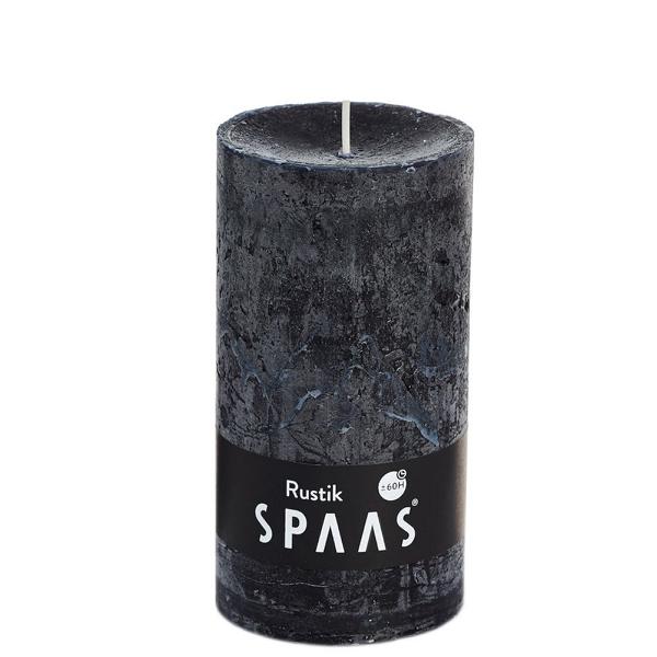 Spaas_5411708139070_0633193-018_ProductPhoto_HRes_ListSearch_1 Stumpenkerze Schwarz Rustic 13x7 cm