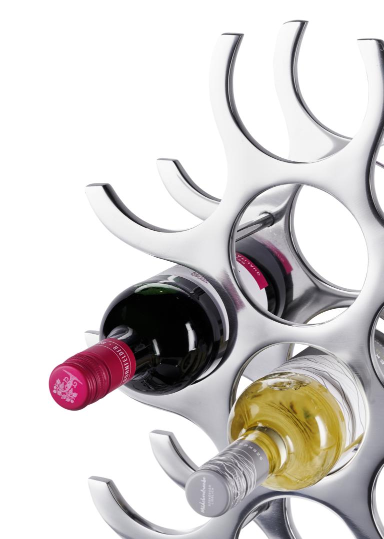 Weinregal-poliert-klein-03_1 Weinregal Flaschenregal Silber aus Metall