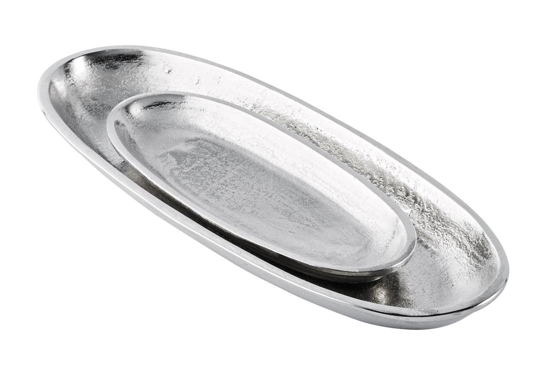Schalen_oval_0260a66bbfcc210 Schale Silber aus Metall im 2er Set