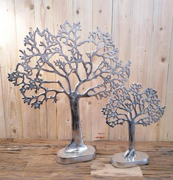 Dekobaum-Schmuckbaum-Silber-Metall-Aluminium-MN-DE-5092u5093-2 Dekobaum Baum Schmuck Schmuckbaum Silber aus Aluminium
