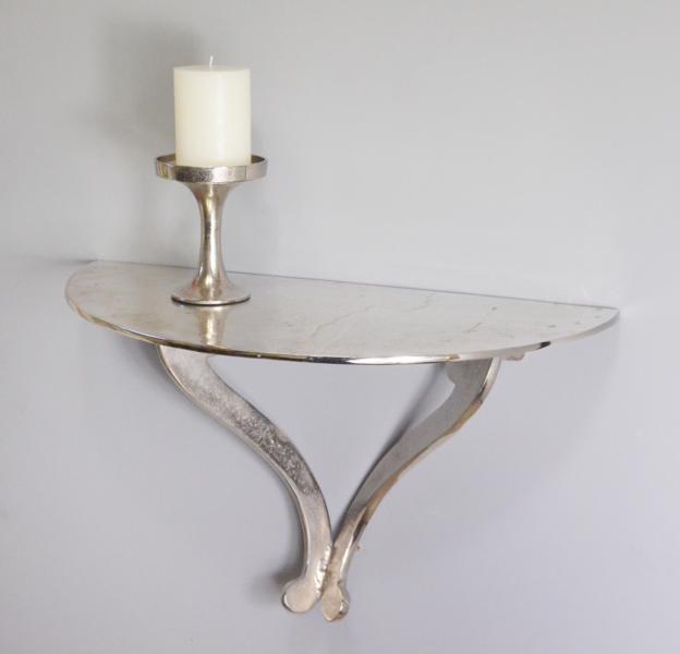 K800_Colmore-Wandkonsole-Aluminium Wandkonsole Aluminium Silber Ablage Small