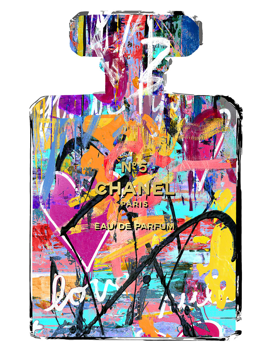 Wandbild Glas Parfüm Fashion 60x80 cm Bild Wandbild Kunst Glasbild Fashion
