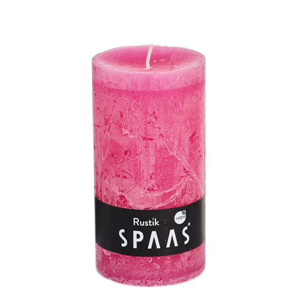 Stumpenkerze Fuchsia Rustic 13x7 cm