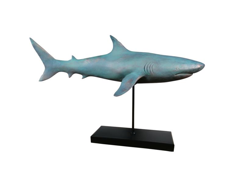 Hai-Deko-Figur-Statue-auf-Standfu-MN-MT-9013-2 Deko Hai Maritime Statue