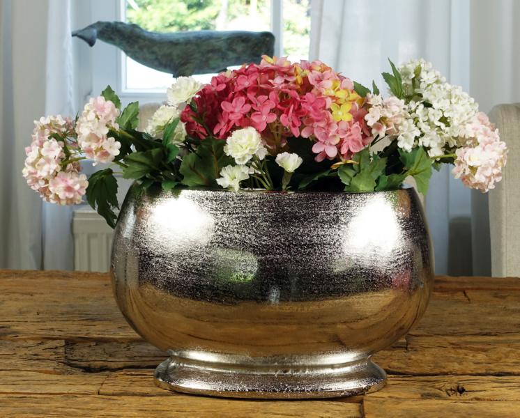 Vase-Oval-Aluminium-Silber-MN-VA-1018-1 Vase Oval Aluminium Silber XL 34 cm