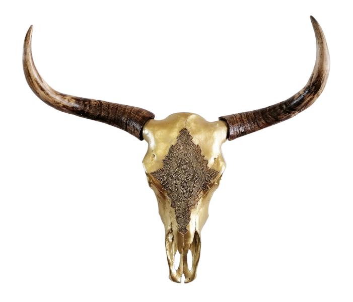 Bullenkopf als Wanddeko