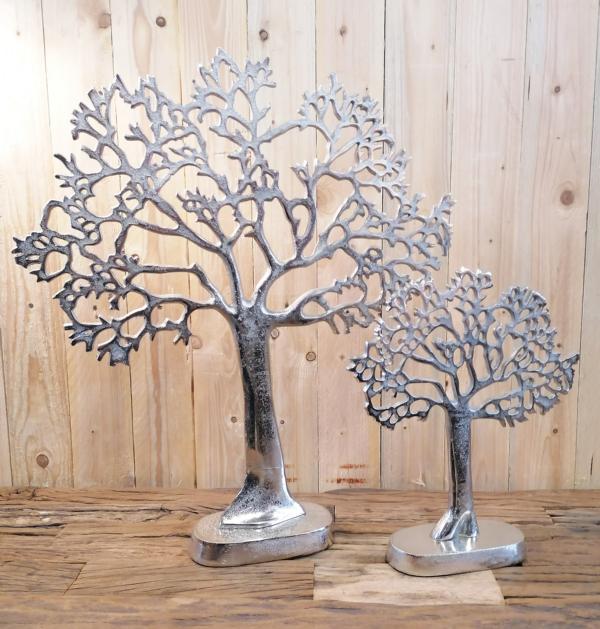 Dekobaum-Schmuckbaum-Silber-Metall-Aluminium-MN-DE-5092u5093-3 Dekobaum Baum Schmuck Schmuckbaum Silber aus Aluminium