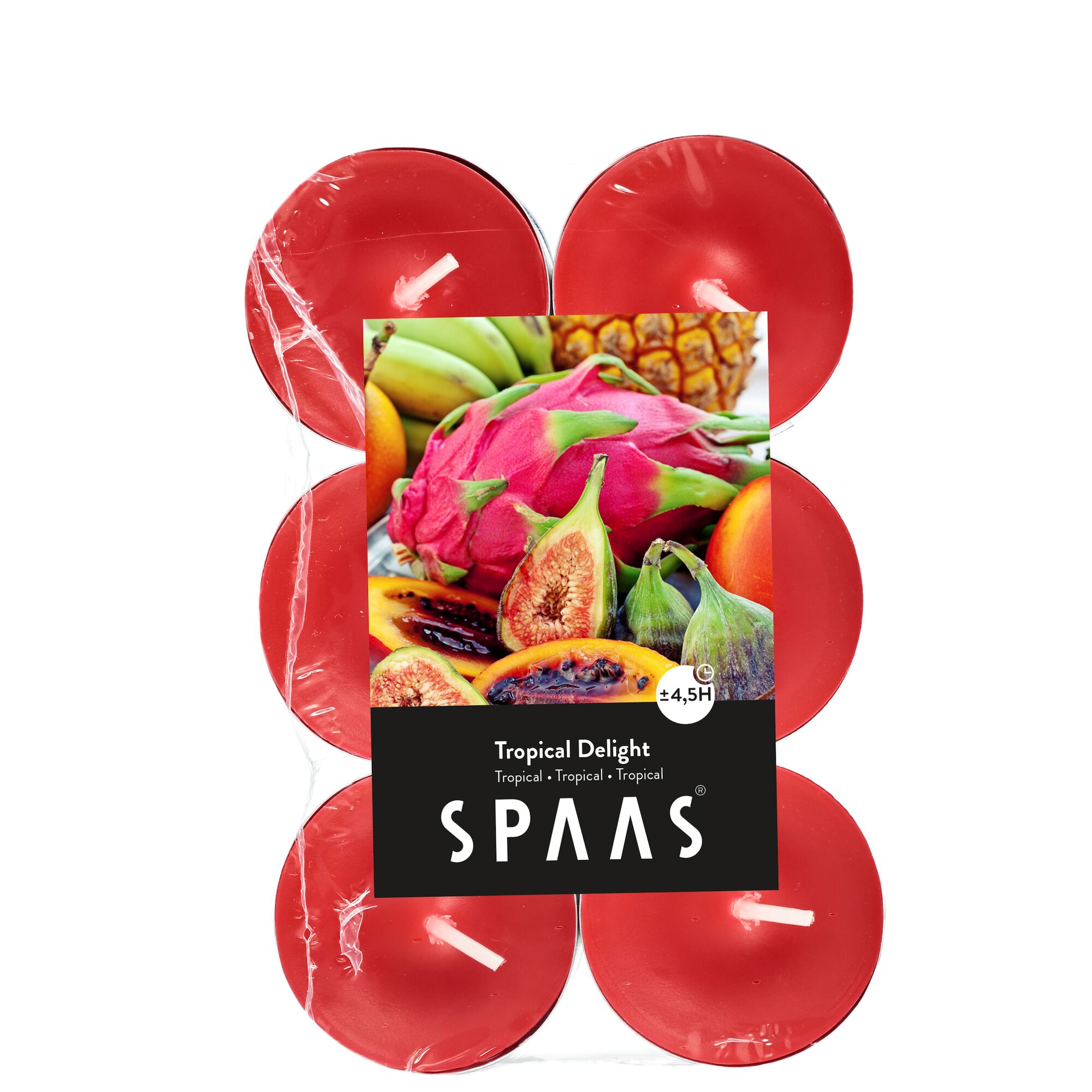 Spaas_5411708154530_0338201-006_ProductPhoto_HRes_ListSearch_1 Teelichter Tropische Früchte 12 Stück