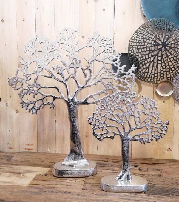 Dekobaum-Schmuckbaum-Silber-Metall-Aluminium-MN-DE-5092u5093 Dekobaum Baum Schmuck Schmuckbaum Silber aus Aluminium