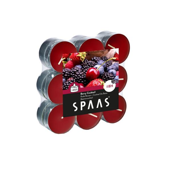 K800_Spaas_5411708180775_0338109-273_ProductPhoto_HRes_ListSearch_2 Teelichter Duft Beerencocktail 18 Stück