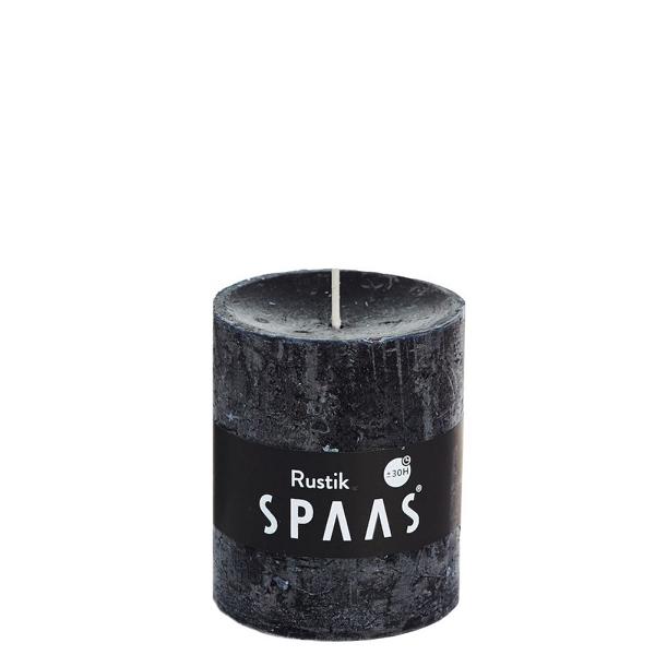Spaas_5411708138950_0633203-018_ProductPhoto_HRes_ListSearch_1 Stumpenkerze Schwarz Rustic 7x8 cm