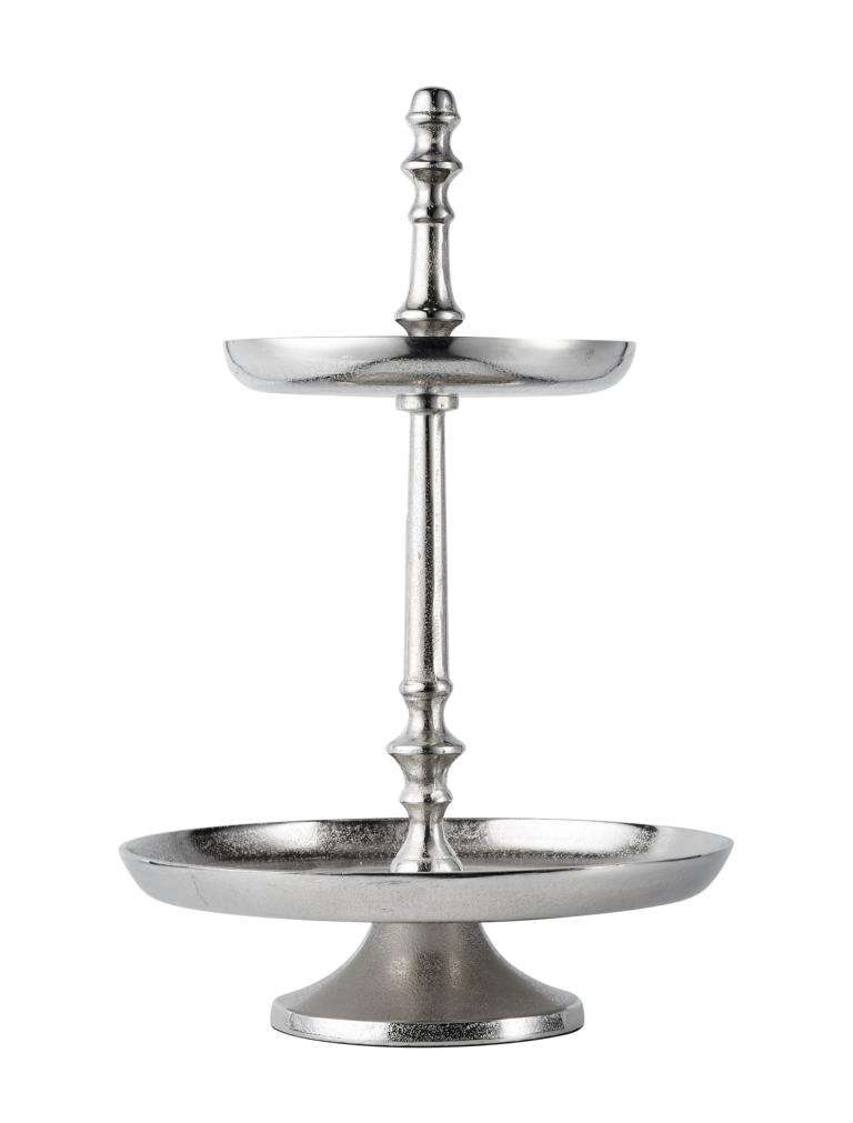 Etagere-klein-01_1 Etagere 2-stöckig aus Metall in der Farbe Silber