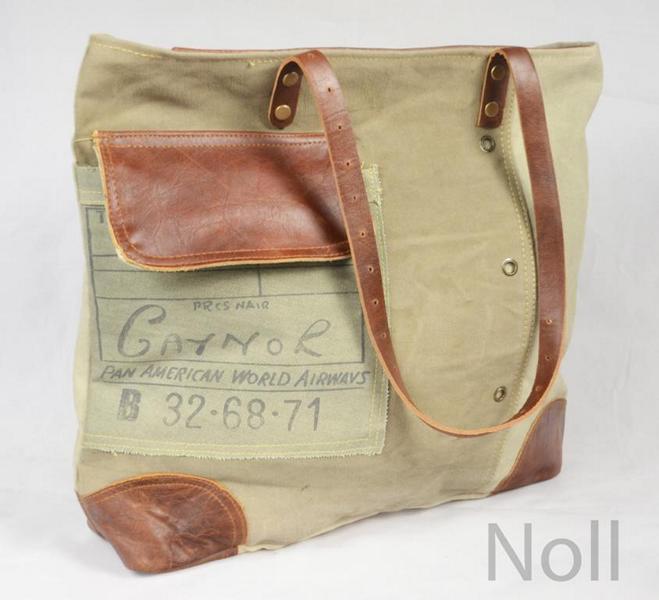 5556c767cce3dfc57b73f6a5ff6d Handtasche Canvas mit Lederapplikationen Gaynor