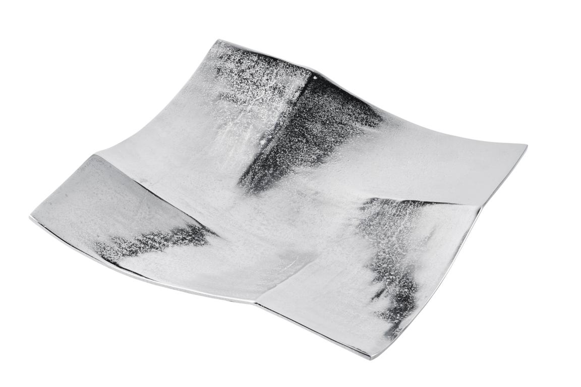 Dekoteller_L_01 Schale Dekoschale Silber aus Aluminium (Metall)