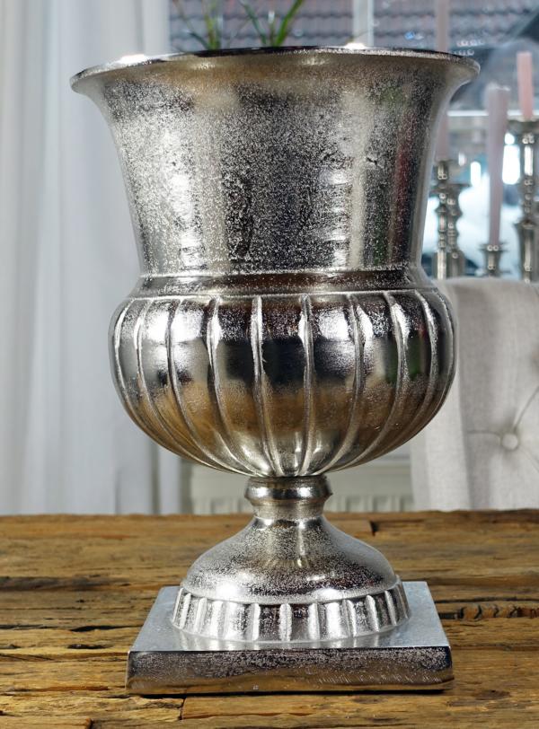 Vase-Aluminium-Silber-35-cm-MN-VA-1002-1 Vase Aluminium Silber Bodenvase H 35 cm