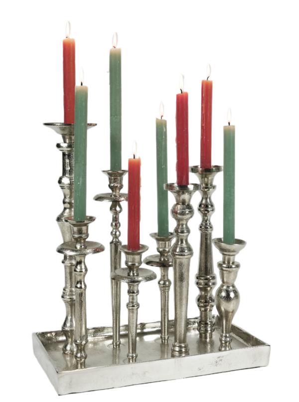 MN-KS-8050-Kerzenst-nder-aus-metall-f-r-8-Kerzen-Silber-4-fotor-20231221133152 Kerzenständer Silber auf einem Tablett 8 Arme aus Aluminium