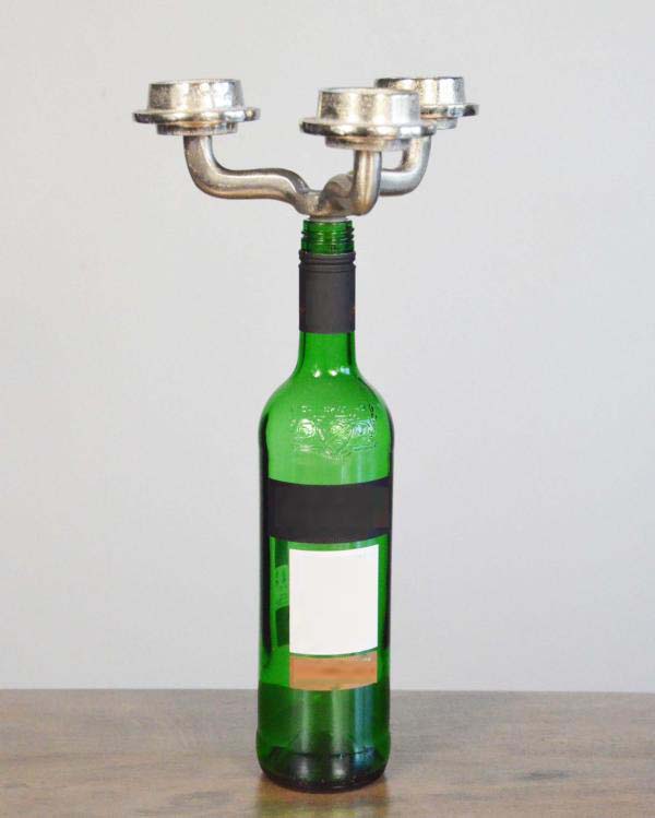 Colmore-Bottle-Kerzenst-nder-Kerzenleuchter-Teelichter58dba737be148 Kerzenständer Colmore  Bottle Teelichter Silber