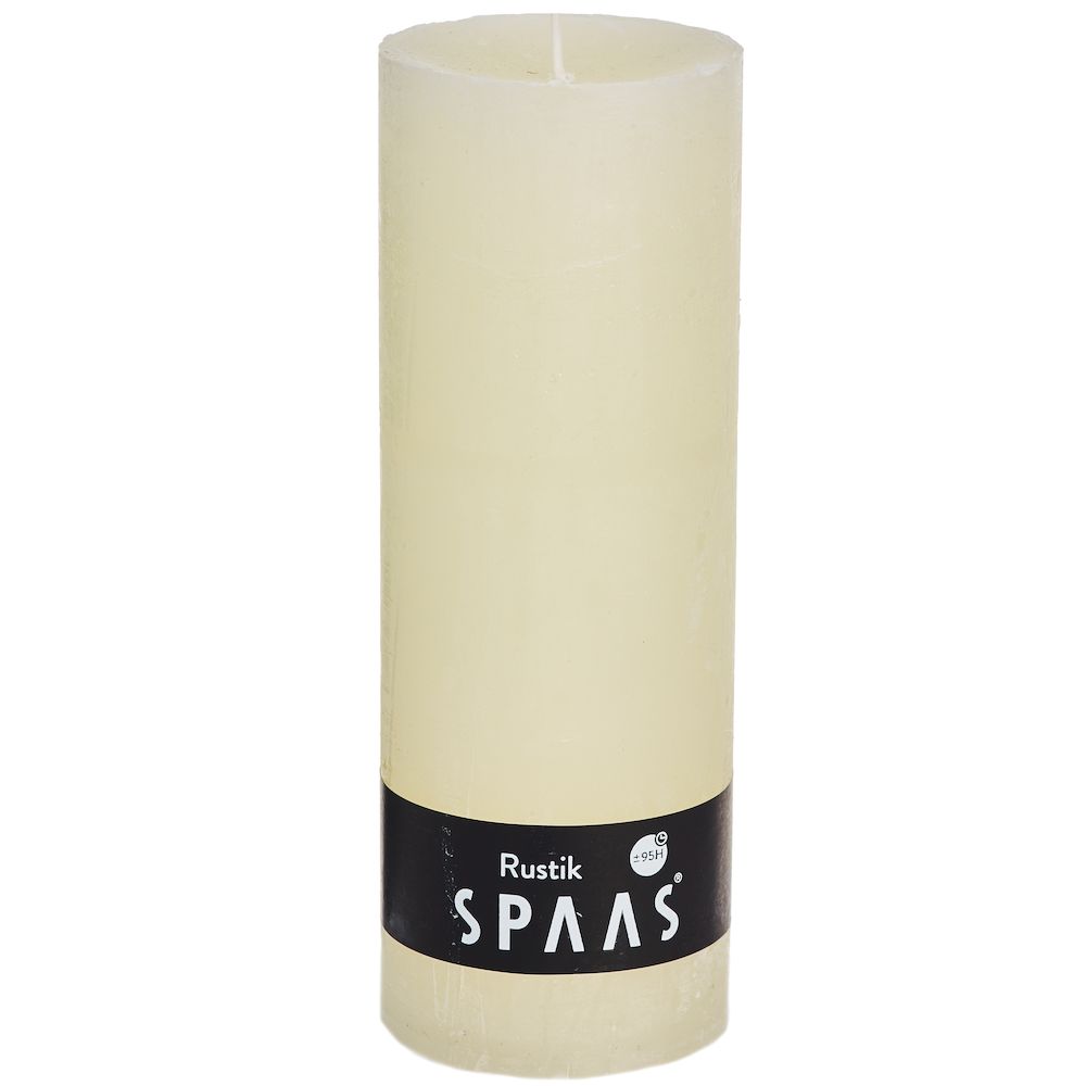 Spaas_5411708119201_0633204-037_ProductPhoto_HRes_ListSearch_1 Stumpenkerze Elfenbein Rustic 19x7 cm
