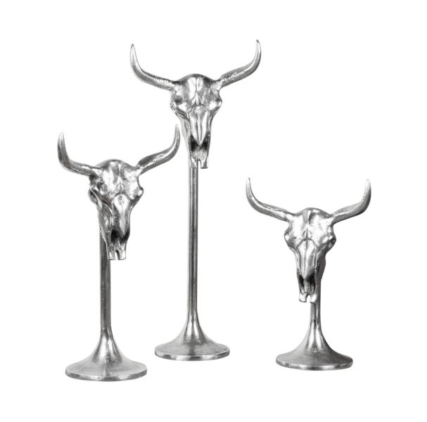Stierk-pfe-auf-Standfuss-Aluminium-Silber5b842901a89fe Stierkopf Deko auf Standfuß aus Metall in der Farbe Silber