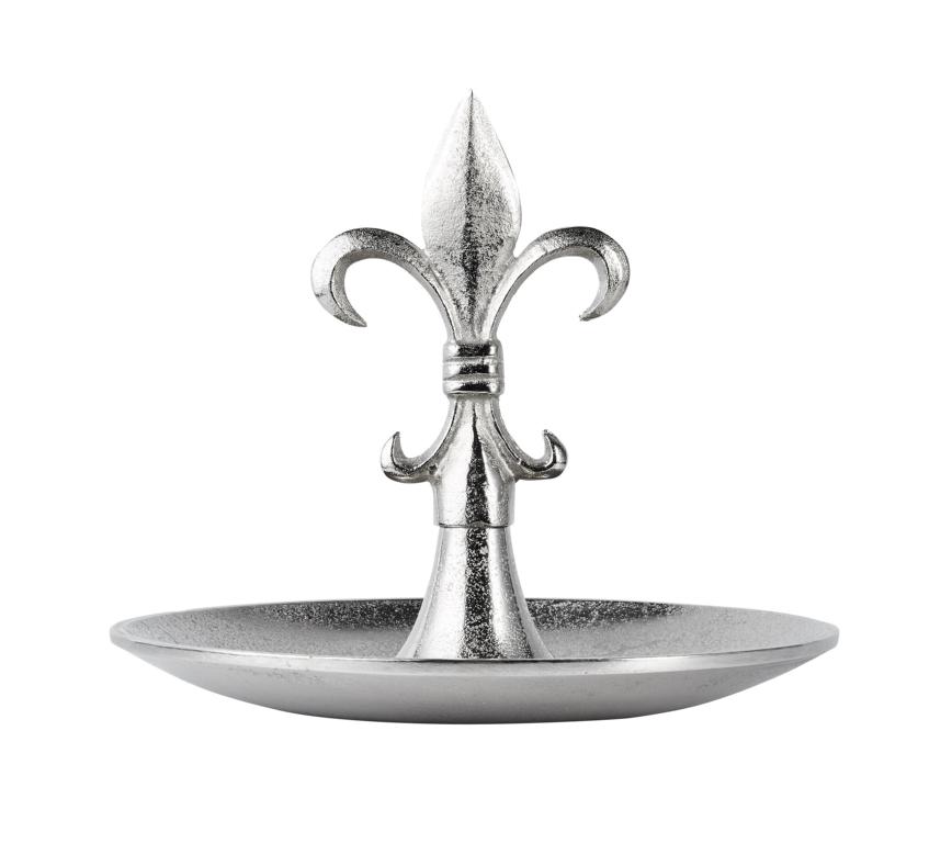 Schale-Lilie-03_160c3112d64169 Etagere / Schale Lilie aus Metall in der Farbe Silber