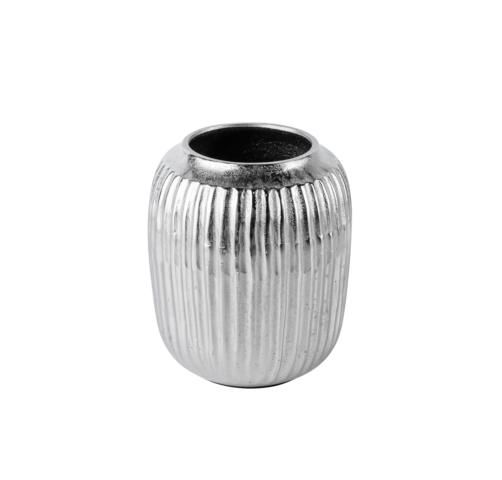 Vase Silber Rund aus Metall