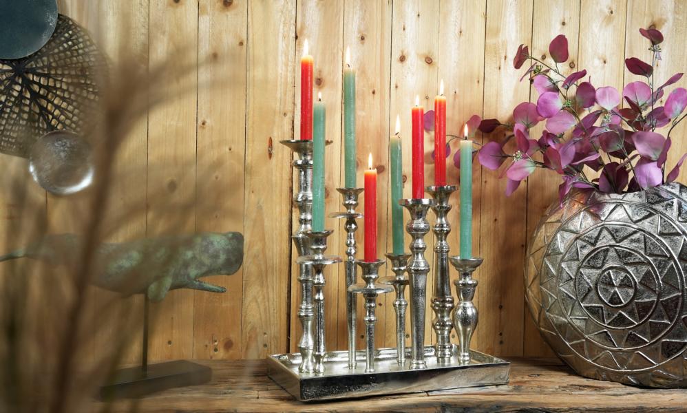 Kerzenständer XXL Silber 8-Armig Michael auf kaufen | Tablett einem online Noll
