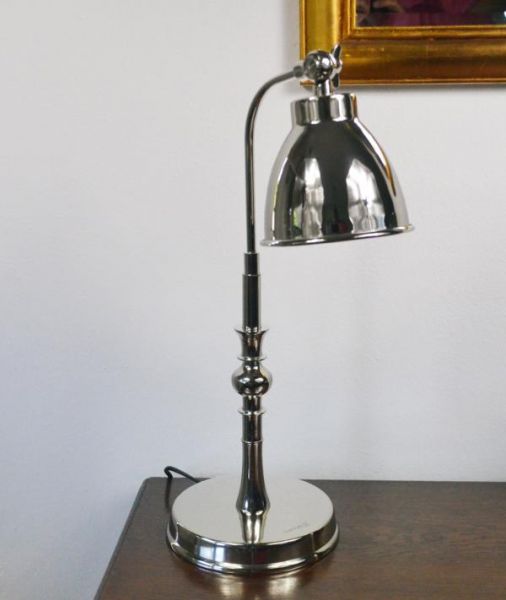 Tischlampe Bürolampe Aluminium Silber