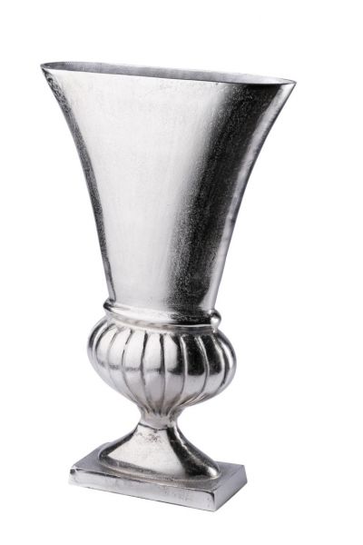 Vase Pokalvase Silber 58,5 cm
